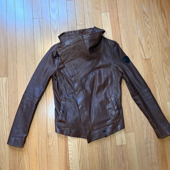 Rudsak Leather Jacket, Brown, Size Small - Picture 6 of 15